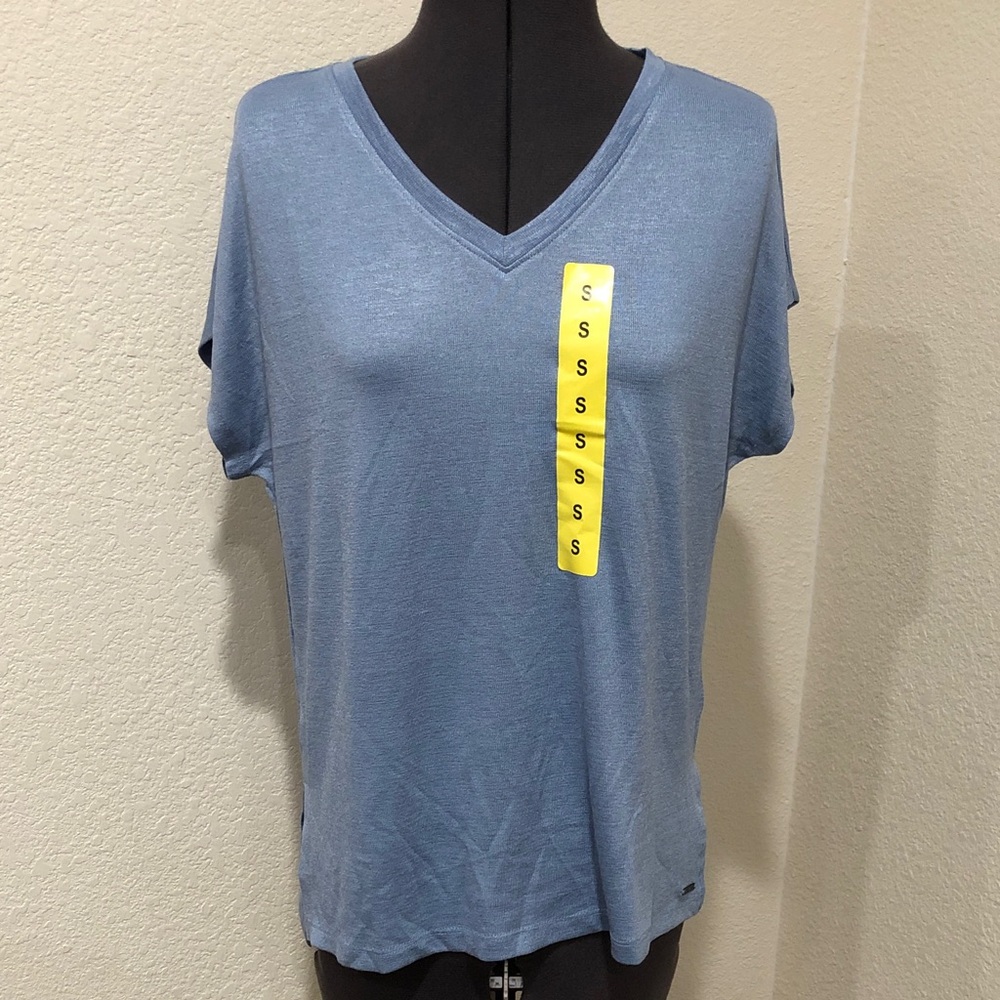 Orvis Blue V-Neck Women's Top